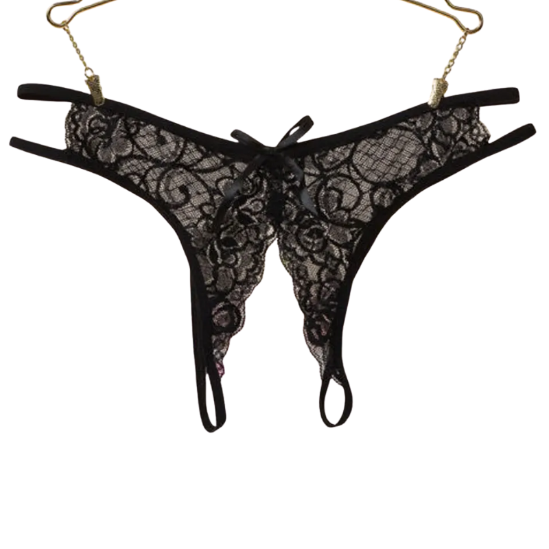 Ivory Bloom Strappy Lace Thong for Women