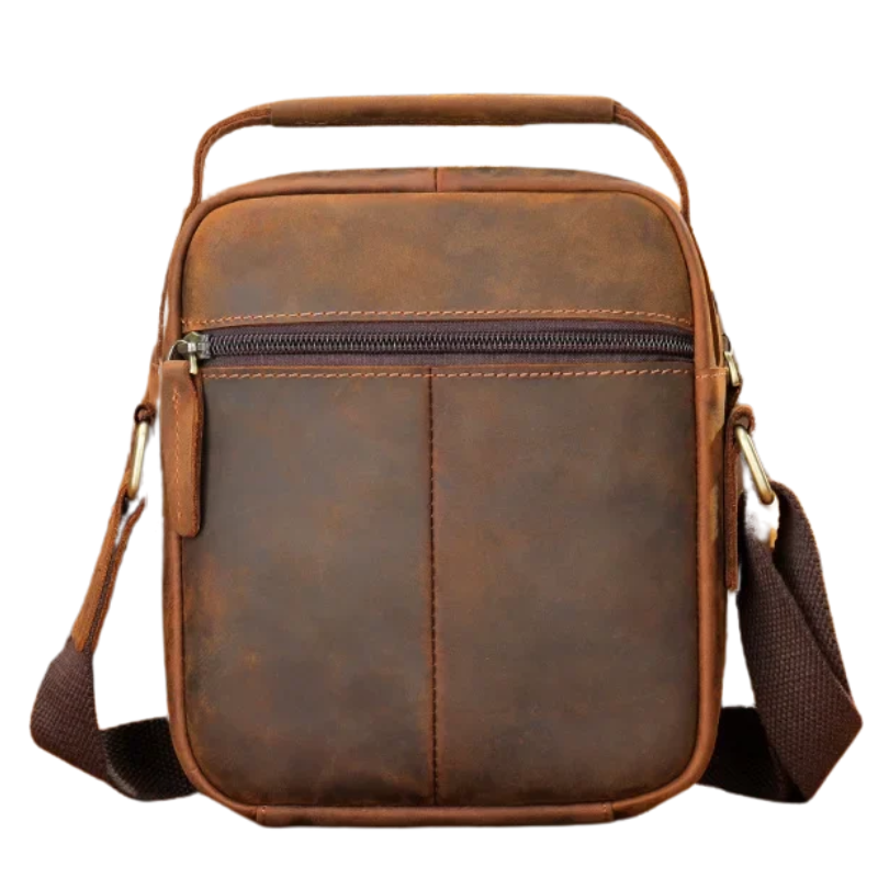 Large Capacity Crossbody Men's Casual Cow Leather Shoulder Bag