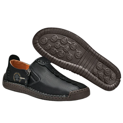 Casual Slip-On Breathable Flats Handmade Men’s Leather Loafers