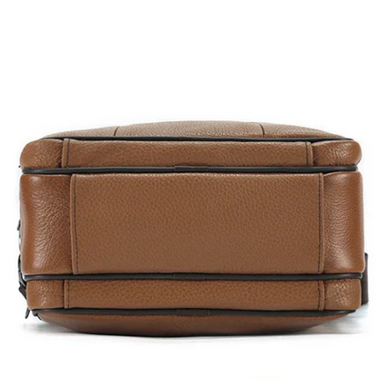 Sling Satchel Men's Genuine Leather Crossbody Bag for iPad,