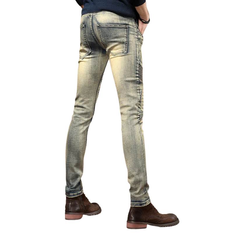 Trendy Autumn Locomotive Retro Do the Old Cowboy Pants