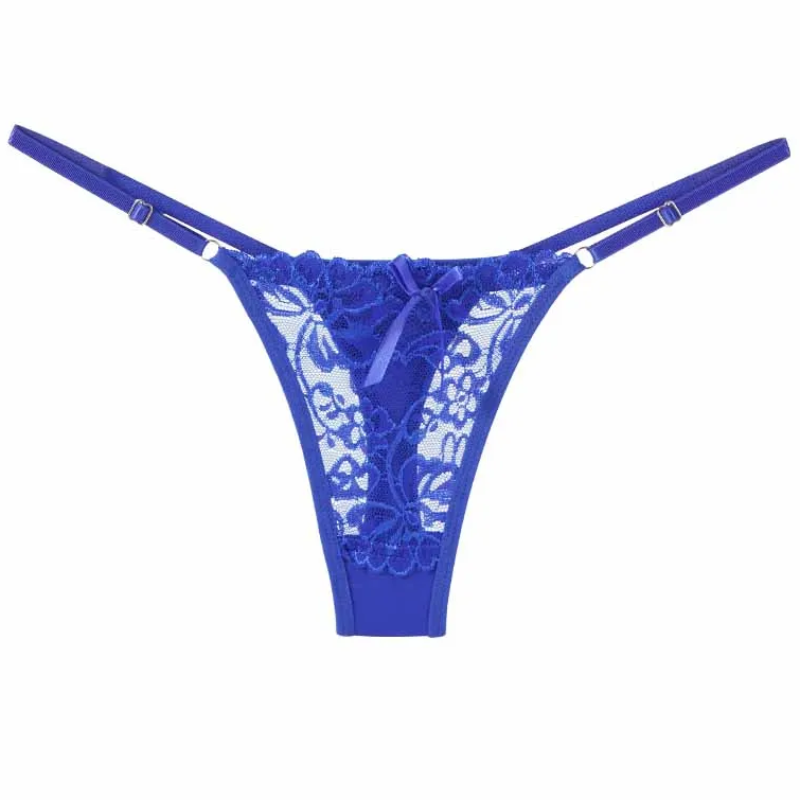 Sexy Lace Adjustable Thong Panties for Women Low Rise Briefs