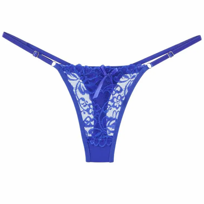 Sexy Lace Adjustable Thong Panties for Women Low Rise Briefs