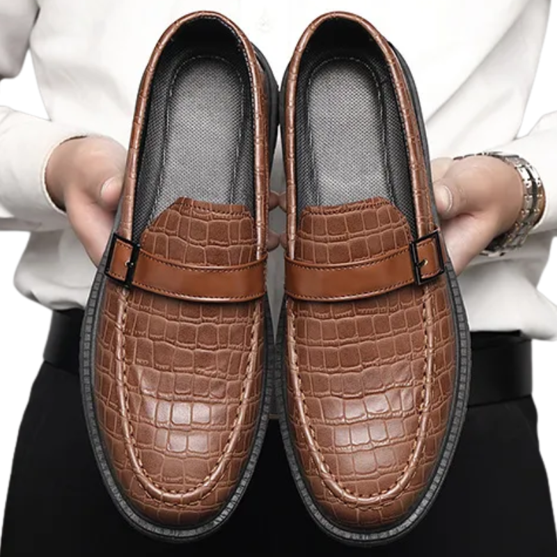 Classic, Comfortable Casual Shoes Men’s Thick-Soled Leather Loafers