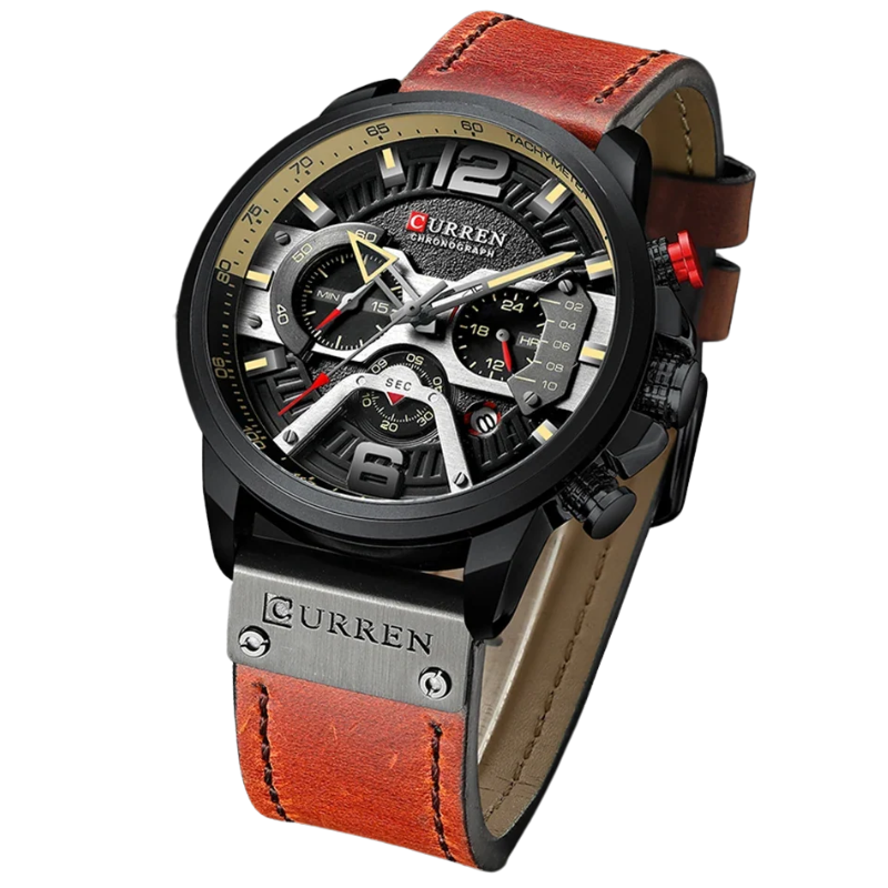 Curren Luxury Military Men's Leather Quartz Sport Watch