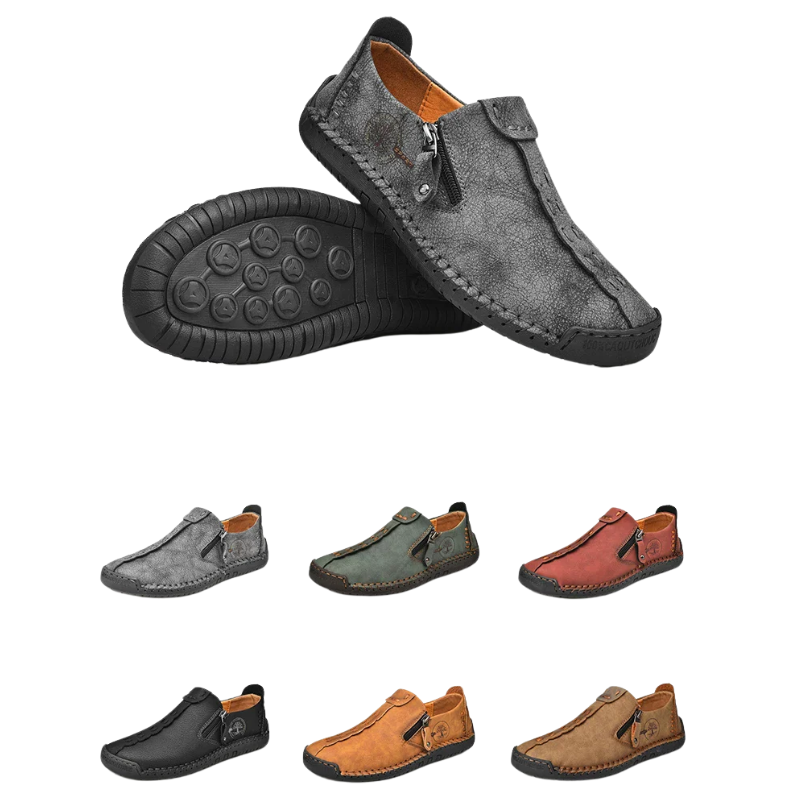Casual Slip-On Breathable Flats Handmade Men’s Leather Loafers