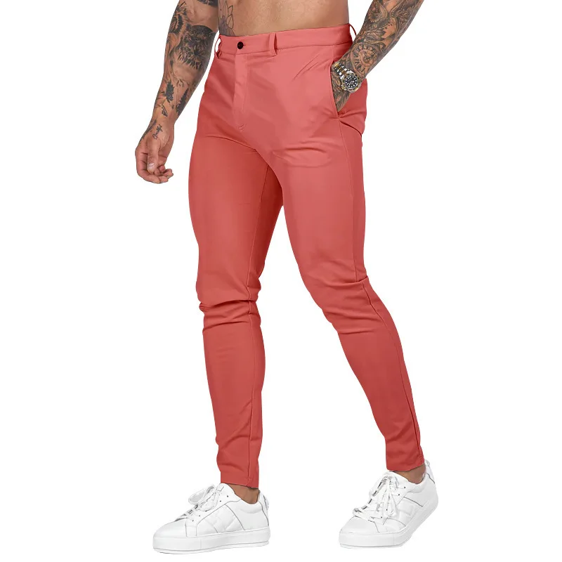 Casual All-Match Pencil Trousers Men’s Slim Solid Pants