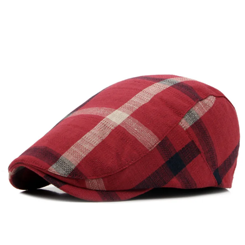 Classic England Plaid Beret Flat Cap