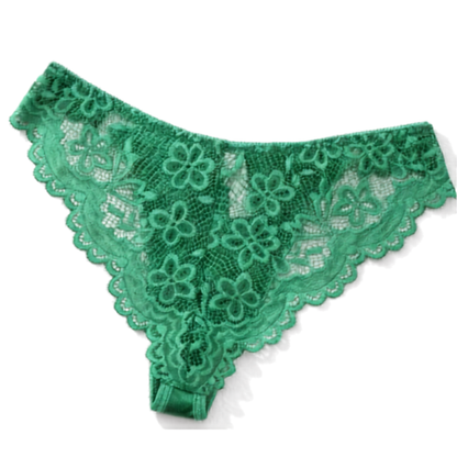 Breathable Lace Satin Low-Rise Briefs with Delicate Straps