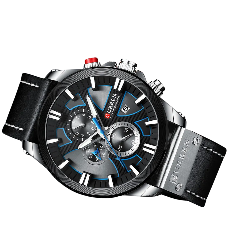 CURREN Men's Waterproof Military Quartz Watch with Date Display