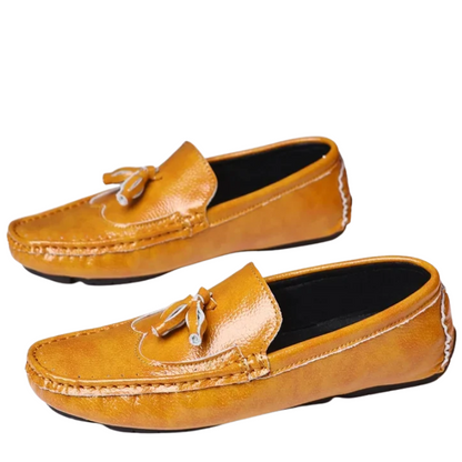 Breathable Slip-On Men’s Luxury Tassel Leather Loafers