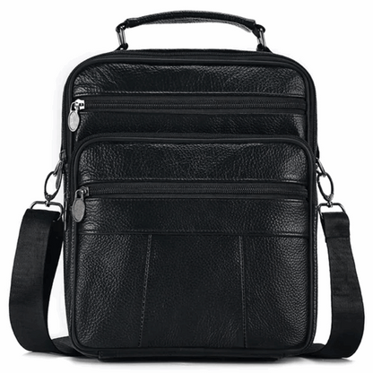 Sling Satchel Men's Genuine Leather Crossbody Bag for iPad,