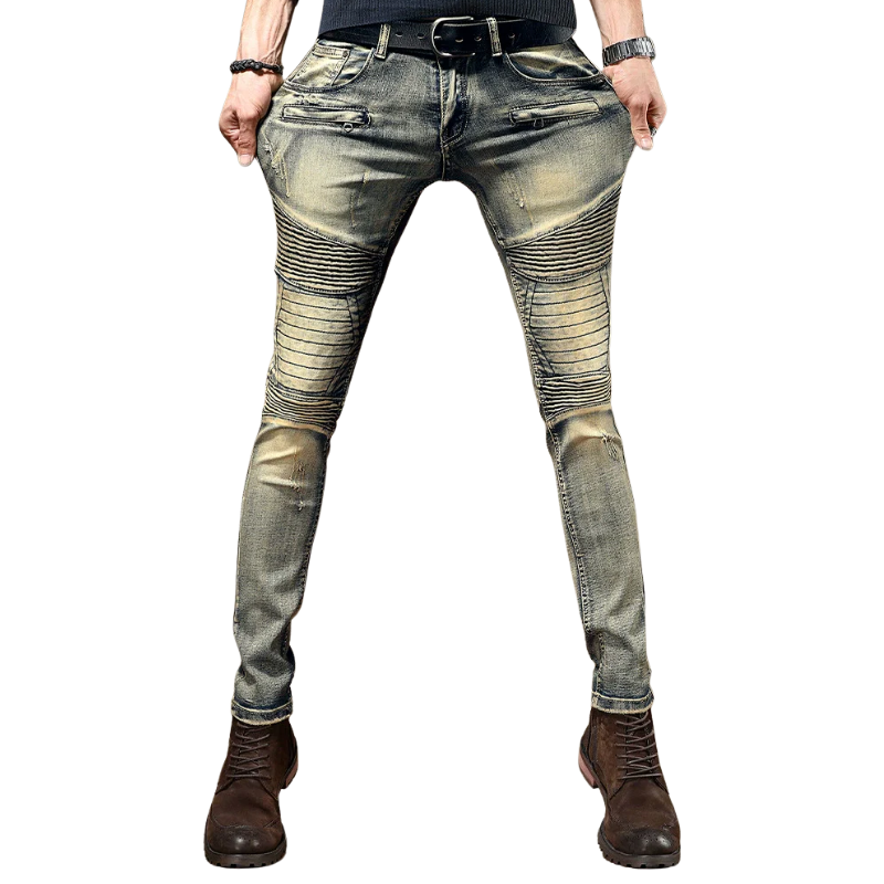 Trendy Autumn Locomotive Retro Do the Old Cowboy Pants