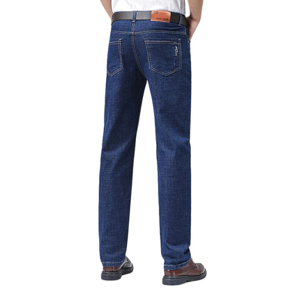 Comfort Fit Business Jeans Men’s Stretch Straight-Leg Denim