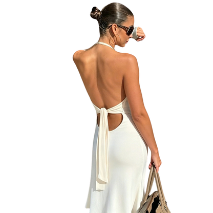 Solid-color dress
