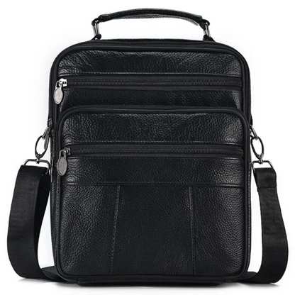 Sling Satchel Men's Genuine Leather Crossbody Bag for iPad,