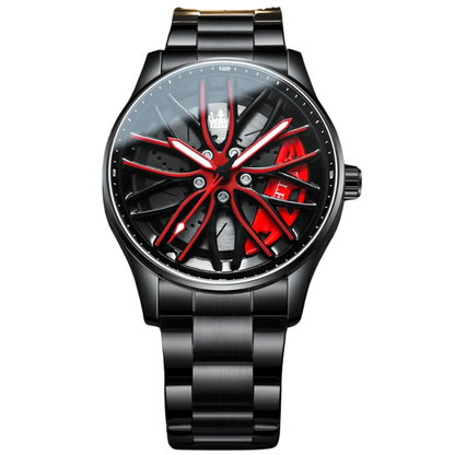 Waterproof Sport Rim Quartz OLEVS Luxury Wheel Watch for Men