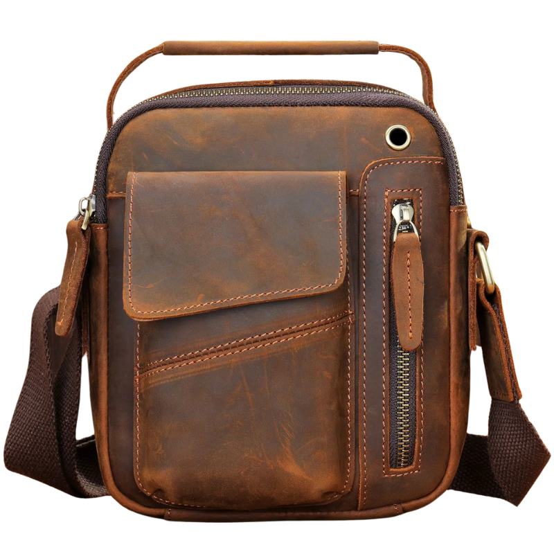 New Casual Cow Leather Shoulder Crossbody Bag For Men