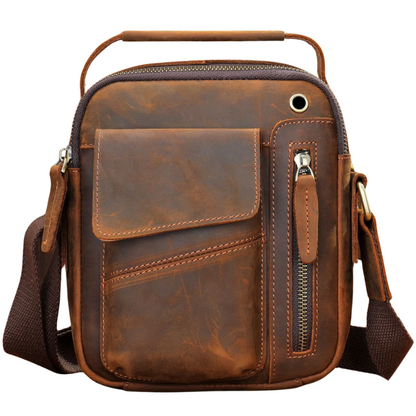 New Casual Cow Leather Shoulder Crossbody Bag For Men