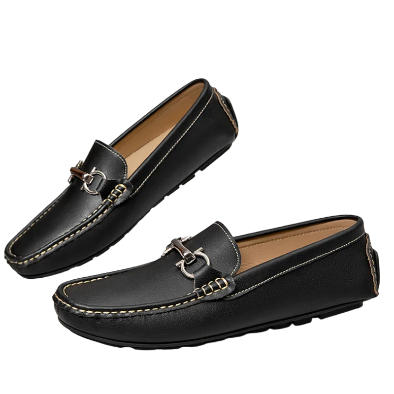 Men’s PU Leather Lightweight Non-Slip Casual Slip-On Loafers