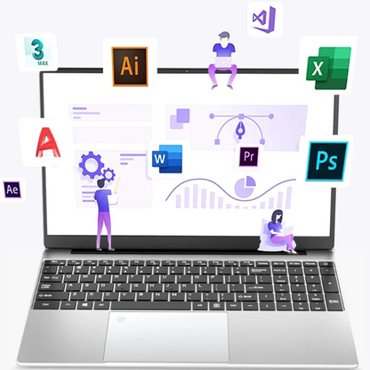 15.6" i7 Laptop 16GB Win11 Pro Fingerprint Notebook