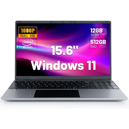 Bestski 15.6" Laptop Intel N5095 12GB RAM 512GB SSD Win11