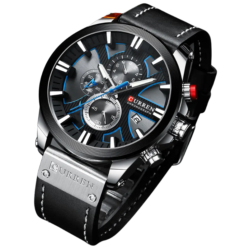 CURREN Men's Waterproof Military Quartz Watch with Date Display