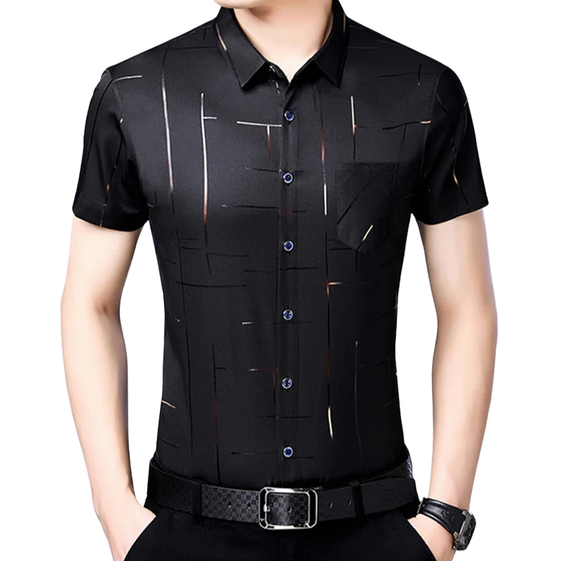 Casual Business Style Men’s Fashion Cotton Short Sleeve Shirt