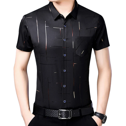 Casual Business Style Men’s Fashion Cotton Short Sleeve Shirt