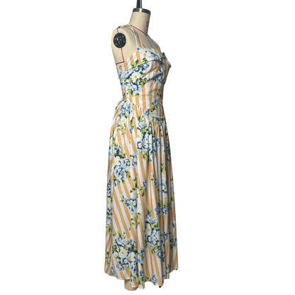 Floral Print Halter Neck Dress