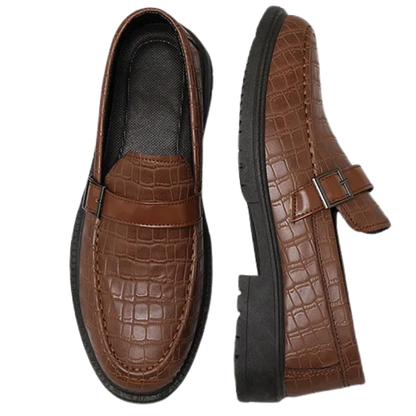 Classic, Comfortable Casual Shoes Men’s Thick-Soled Leather Loafers
