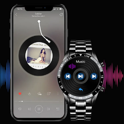 LIGE Men’s Steel Smartwatch Full Touch Bluetooth Call Waterproof