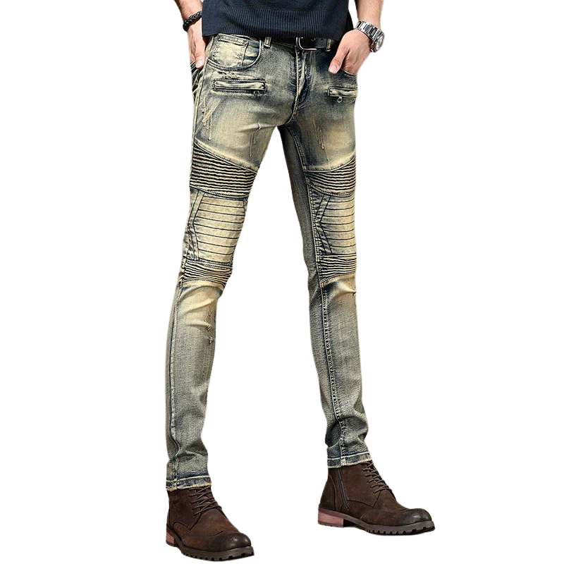 Trendy Autumn Locomotive Retro Do the Old Cowboy Pants