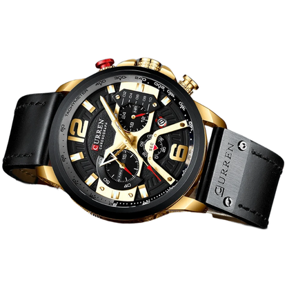 Curren Luxury Military Men's Leather Quartz Sport Watch