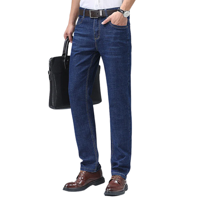 Comfort Fit Business Jeans Men’s Stretch Straight-Leg Denim