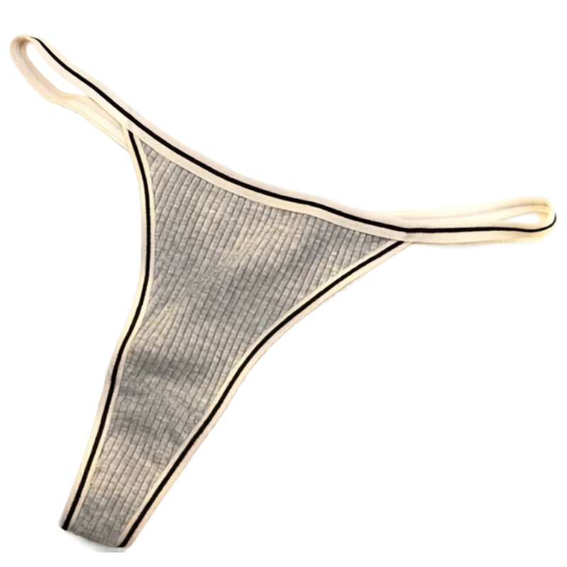 Women’s Cotton Thong Panties Low Waist Seamless Sports T-Pants