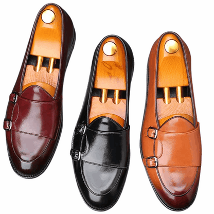 Autumn Leisure Pointed Slip-On Leather Shoes for formal attire