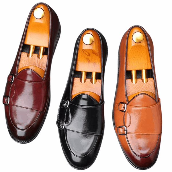 Autumn Leisure Pointed Slip-On Leather Shoes for formal attire