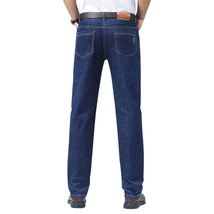 Comfort Fit Business Jeans Men’s Stretch Straight-Leg Denim