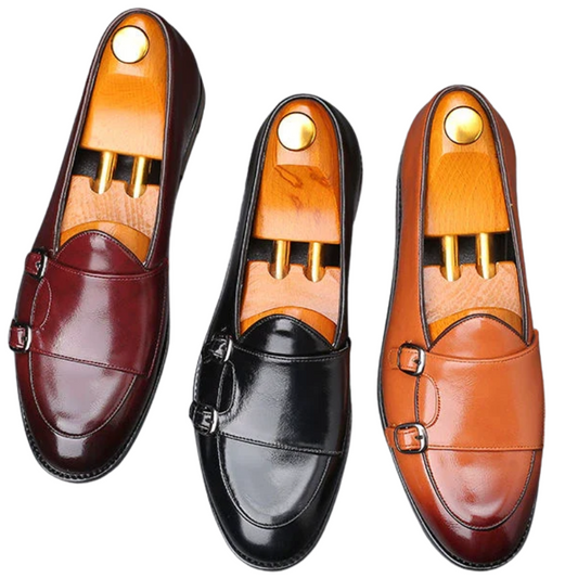 Autumn Leisure Pointed Slip-On Leather Shoes for formal attire