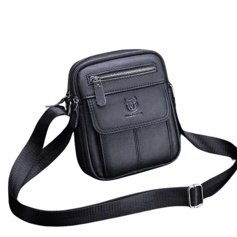 Korean Style Genuine Leather Men's Crossbody Messenger Bag