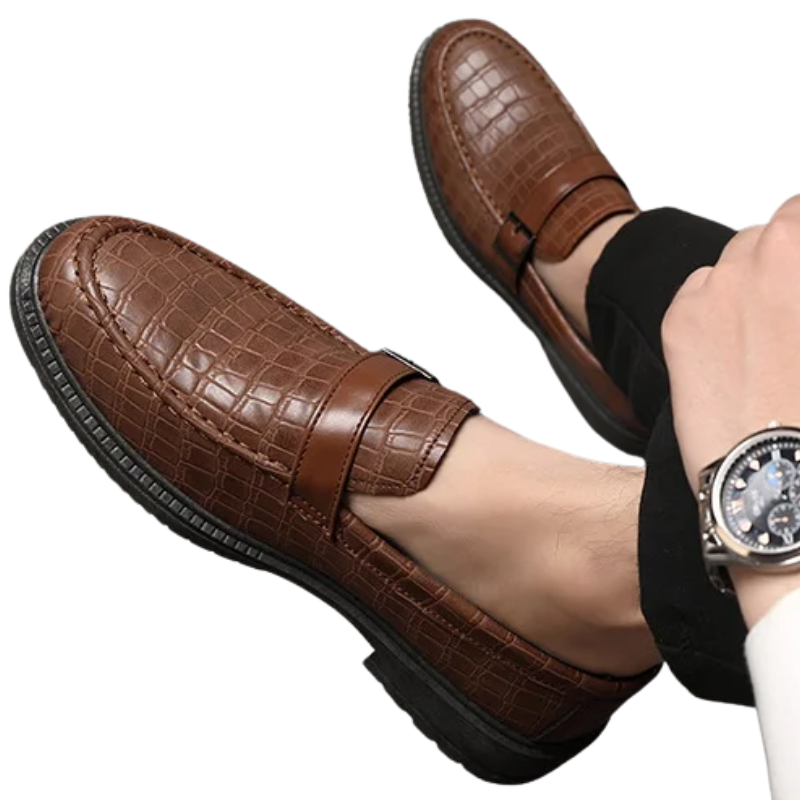 Classic, Comfortable Casual Shoes Men’s Thick-Soled Leather Loafers