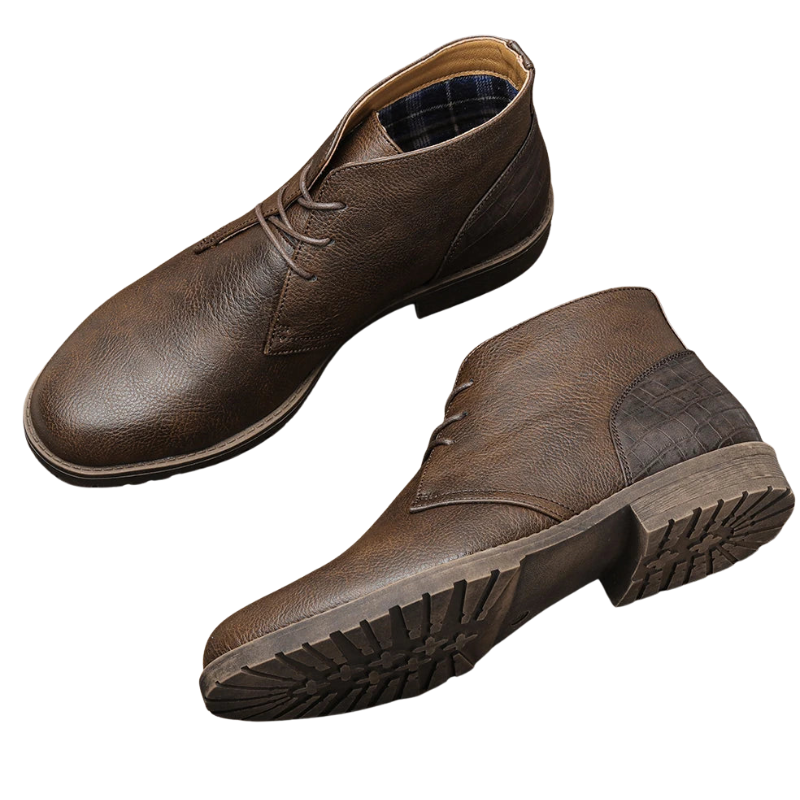 Vintage Casual Leather Ankle Retro American Men’s Desert Boots