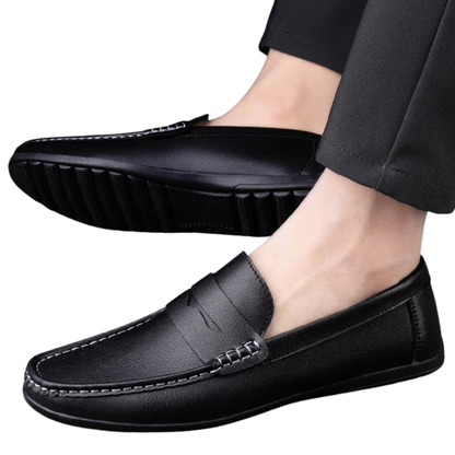 Trendy Casual Flat Men’s Summer Leather Driving Loafers