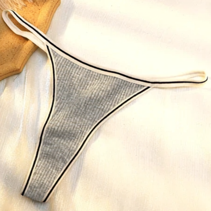Women’s Cotton Thong Panties Low Waist Seamless Sports T-Pants