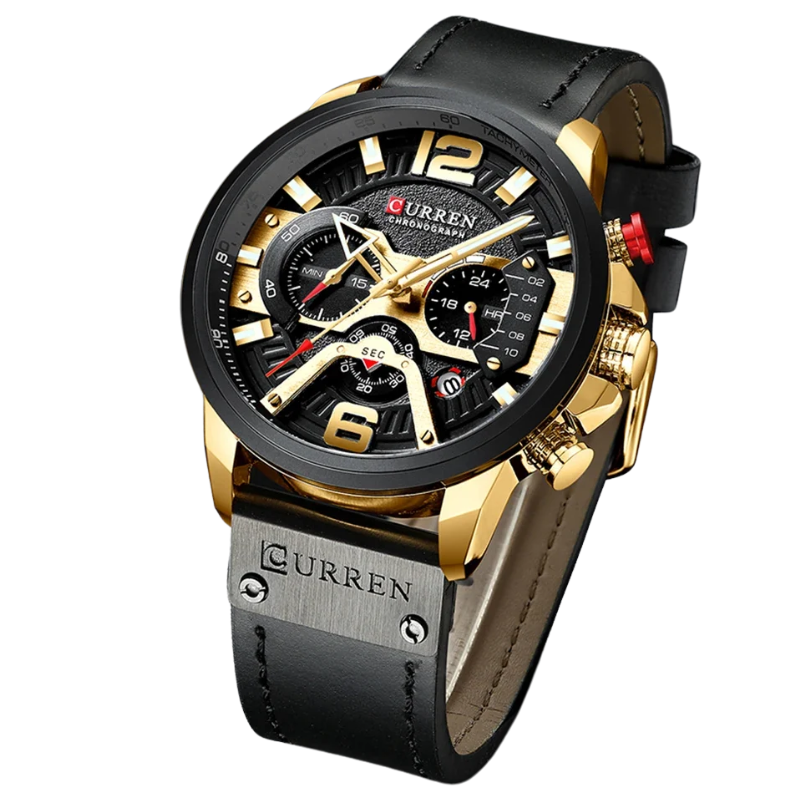 Curren Luxury Military Men's Leather Quartz Sport Watch