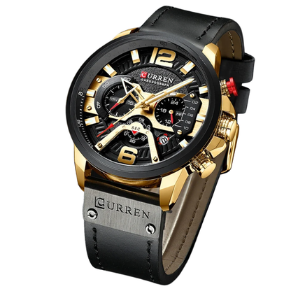 Curren Luxury Military Men's Leather Quartz Sport Watch