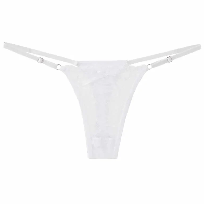 Sexy Lace Adjustable Thong Panties for Women Low Rise Briefs