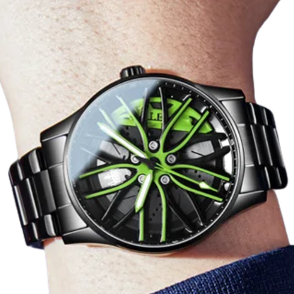 Waterproof Sport Rim Quartz OLEVS Luxury Wheel Watch for Men