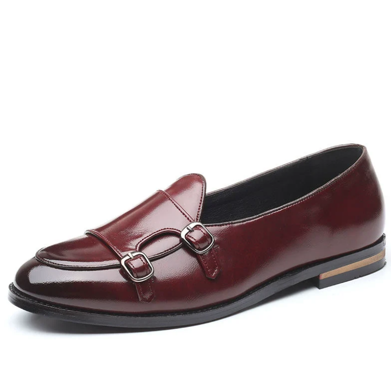Autumn Leisure Pointed Slip-On Leather Shoes for formal attire